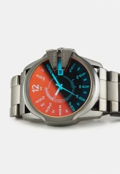 Diesel MASTER CHIEF - Watch - Gunmetal/red -Diesel shop 7c521585c4df477e945fd3f2a175e341