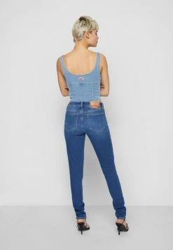 2018 SLANDY-LOW DIESEL LIBRARY - Jeans Skinny Fit - Dark Blue -Diesel shop 7d460a1e728d495ba2e8f296e59152cb