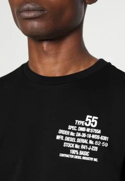 Diesel DIEGOR - Print T-shirt - Black -Diesel shop 7e2f3325748d411eae15bb69ed0f9c31