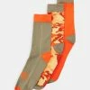 Diesel SKM-RAY-THREEPACK 3 PACK - Socks - Gray/orange