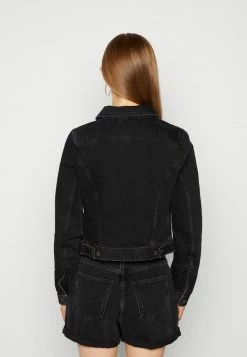 Diesel SLIMMY - Denim Jacket - Black/gray -Diesel shop 80d12a1237a0462fb42808860069c1bc