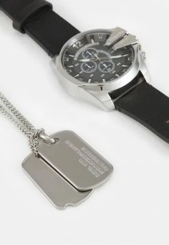 Diesel MEGA CHIEF SET - Chronograph Watch - Black/silver-coloured -Diesel shop 829c4a63ab454e35ba33fcd4df9f77f4