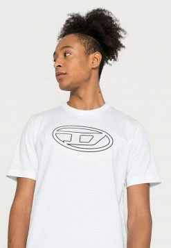 Diesel JUST BIGOVAL - Print T-shirt - White -Diesel shop 854f4380892341d298c132285834b5ed