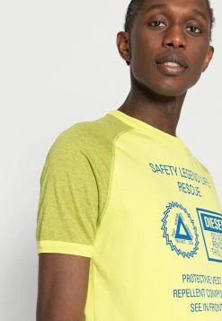 Diesel Print T-shirt - Neon Green -Diesel shop 85ef30f58cf34779a3461c253153695a