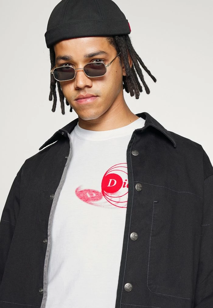 Diesel DIEBIND SLITS - Print T-shirt - White 4 Diesel DIEBIND SLITS - Print T-shirt - White - Image 4