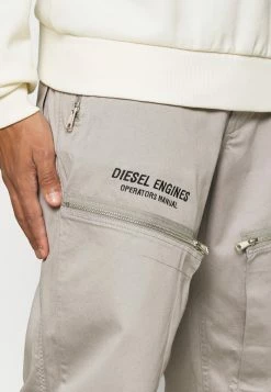Diesel P-AMBRIDGE-A - Cargo Trousers - Light Grey -Diesel shop 864962a8fbb64fe8bd9fa2cf4db13a57