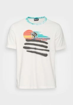 Diesel JUST - Print T-shirt - White -Diesel shop 952701b2ea1b449b8ea19498eb0f5f54