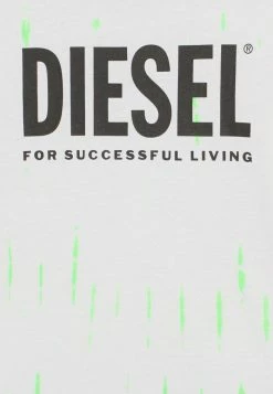 Diesel TIFTY TYE DYE UNISEX - Print T-shirt - White/neon Green -Diesel shop 97178296938b470984095d82672e39e4
