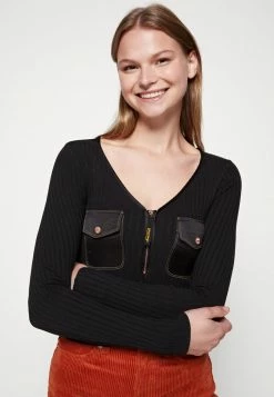 Diesel T-BORDIE - Long Sleeved Top - Black -Diesel shop 979a6b54e2fc44db898869641c026543