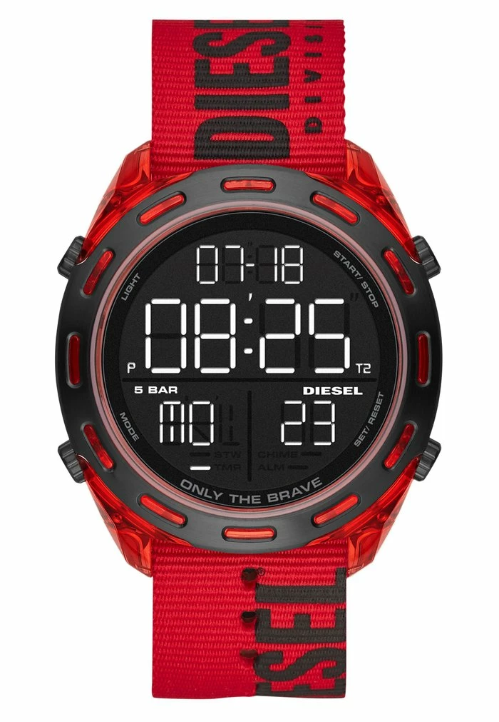 Diesel CRUSHER - Digital Watch - Red 1 Diesel CRUSHER - Digital Watch - Red