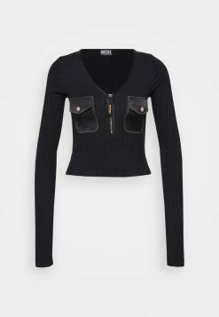 Diesel T-BORDIE - Long Sleeved Top - Black -Diesel shop 9f1de53725524e5e9ca5f0d5f953b014