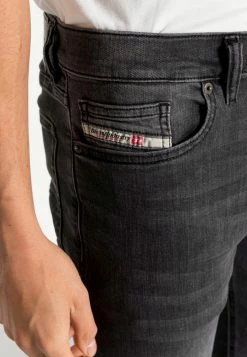 Diesel D-LUSTER - Slim Fit Jeans - Grey Denim/black Denim/grey -Diesel shop a33a1ea613474131b5ad3fbeed07fdc6