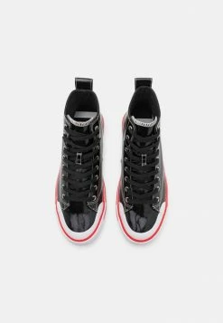 Diesel S-ATHOS MID - High-top Trainers - Black/white -Diesel shop a7156595da9a45c89cdaedeee091f591