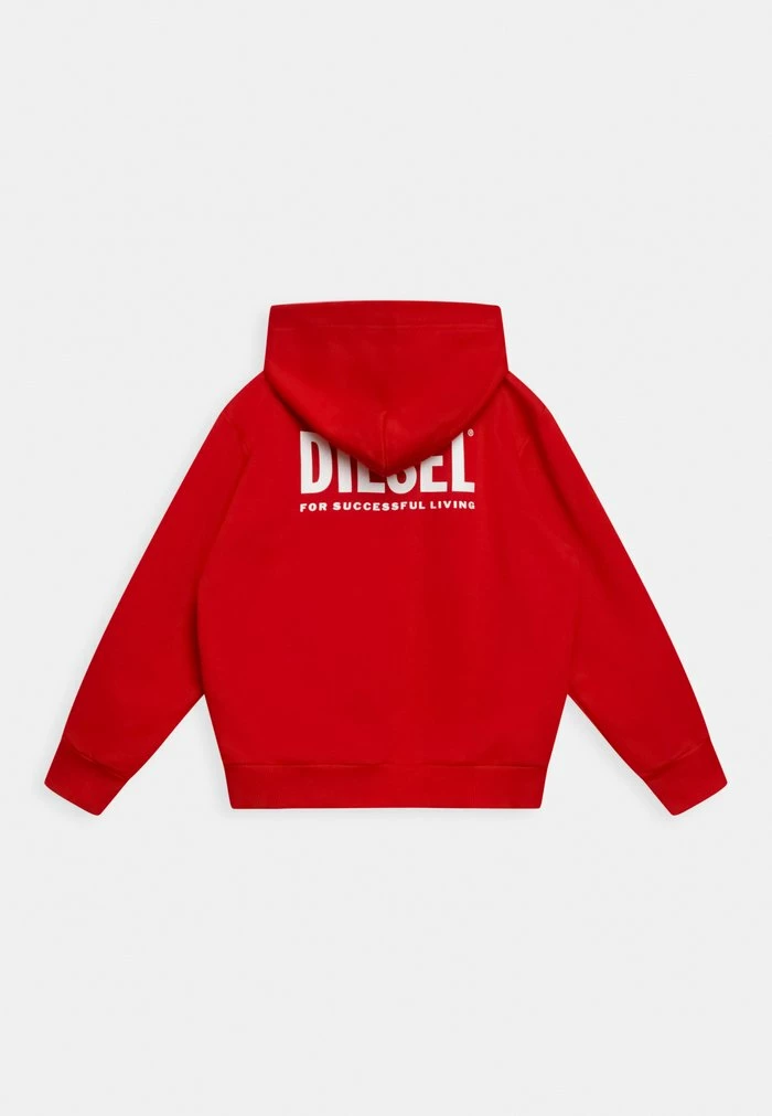 Diesel SGIRKHOODZIP LOGOX UNISEX - Zip-up Sweatshirt - Carnation Red 2 Diesel SGIRKHOODZIP LOGOX UNISEX - Zip-up Sweatshirt - Carnation Red - Image 2