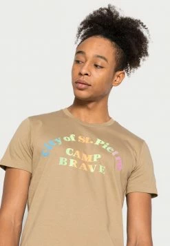 Diesel T-INY-C1 - Print T-shirt - Beige -Diesel shop af97cdab8cc2455b8a3bd5075692e064