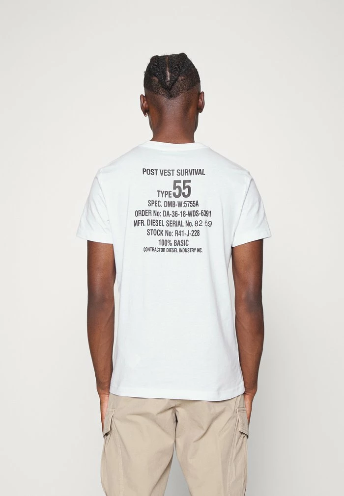 Diesel DIEGOR - Print T-shirt - 0grai 100 3 Diesel DIEGOR - Print T-shirt - 0grai 100 - Image 3