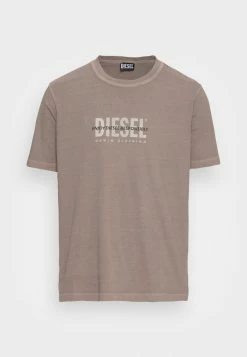 Diesel JUBINDY - Print T-shirt - Grey -Diesel shop b25cec2d57ff4cd19bd87cdb090fa617