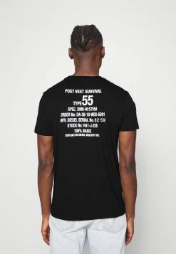 Diesel DIEGOR - Print T-shirt - Black -Diesel shop b2d7a87fcde94cc8833ffed85164ade2