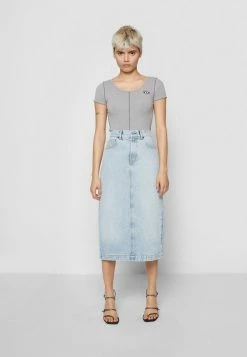 DE-RONNY DIESEL LIBRARY - Denim Skirt - Denim -Diesel shop b345d52043eb43e18dd00888720f9175