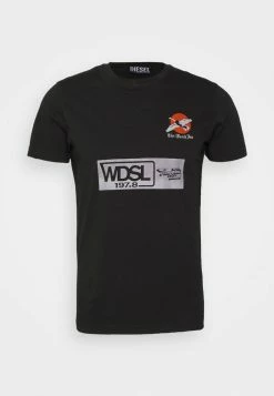 Diesel DIEGOR - Print T-shirt - Black -Diesel shop b42d79de8bdd49a4b1cdd2cce03fa730