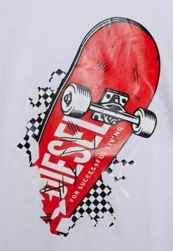 Diesel TACTU OVER - Print T-shirt - White -Diesel shop b61b00eb3ddf461caf4e2e6663399ba5