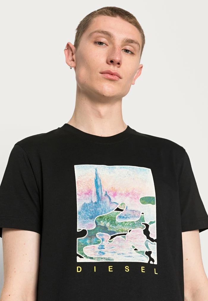 Diesel DIEGOR UNISEX - Print T-shirt - Black 5 Diesel DIEGOR UNISEX - Print T-shirt - Black - Image 5
