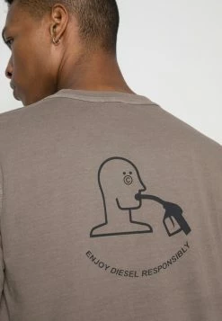 Diesel JUBINDY - Print T-shirt - Grey -Diesel shop c0f4614e20c8425684c298990cad745e