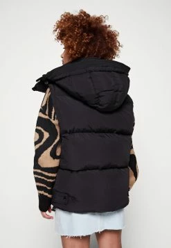 Diesel W-ROLF - Waistcoat - Black -Diesel shop c567090bc3f645a18315b18145cdfc42