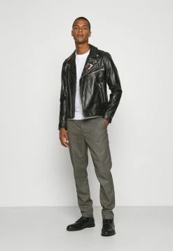 Diesel L-GARRETT-NEW - Leather Jacket - Black -Diesel shop c56e0adc56094c49b36cd7c4807d679e