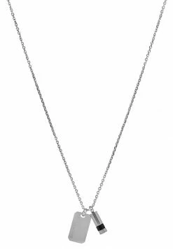 Diesel DOUBLE PENDANT - Necklace - Silver-coloured -Diesel shop c6a55df7fce04f8b8dc922ce0311ae69