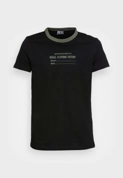 Diesel DIEGOR - Print T-shirt - Black -Diesel shop c88b5276a7c444aaac219bc56ce05d07