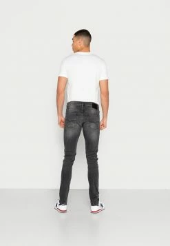 Diesel D-LUSTER - Slim Fit Jeans - Grey Denim/black Denim/grey -Diesel shop cfeb8bca4c584cb0ad723fd65f9ac6cc