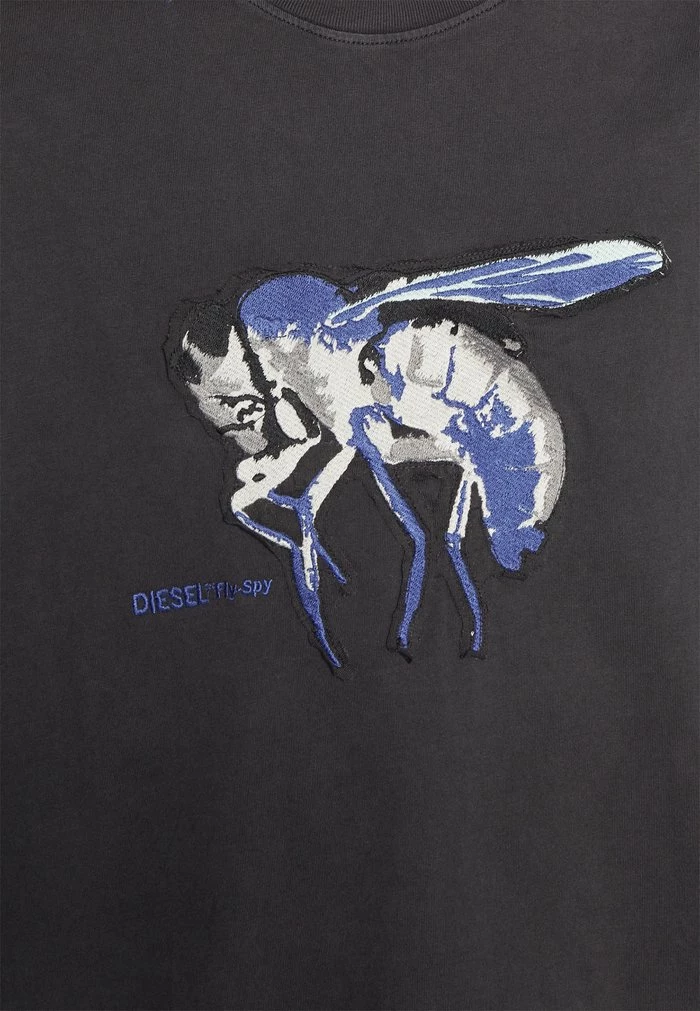 Diesel T-WASH-E4 UNISEX - Print T-shirt - Black 5 Diesel T-WASH-E4 UNISEX - Print T-shirt - Black - Image 5