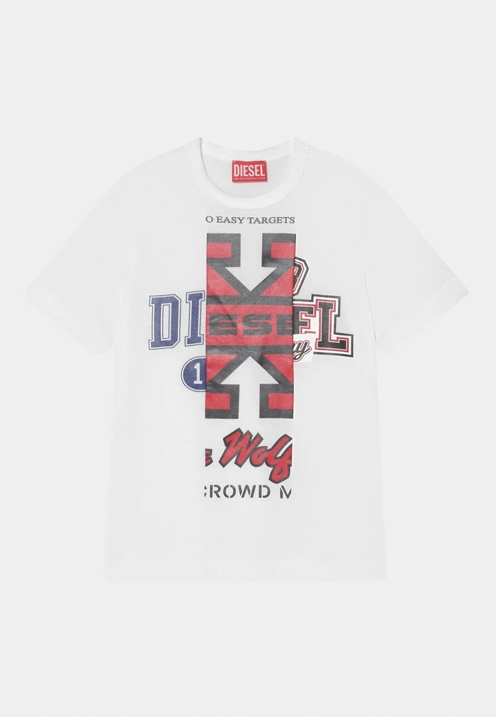 Diesel TDIEGIE UNISEX - Print T-shirt - Bianco 1 Diesel TDIEGIE UNISEX - Print T-shirt - Bianco