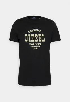 Diesel DIEGOR - Print T-shirt - Black -Diesel shop da779d1de2974dd7acbf666a8a657fef