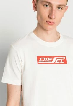 Diesel DIEGOR - Print T-shirt - White -Diesel shop db1c36aaed3246b88ddd067a8fe2ecc9
