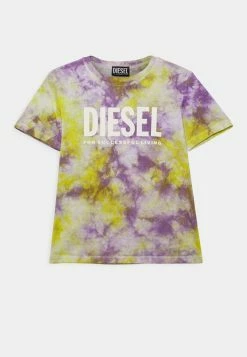 Diesel TOEKO TYE DYE UNISEX - Print T-shirt - Lime