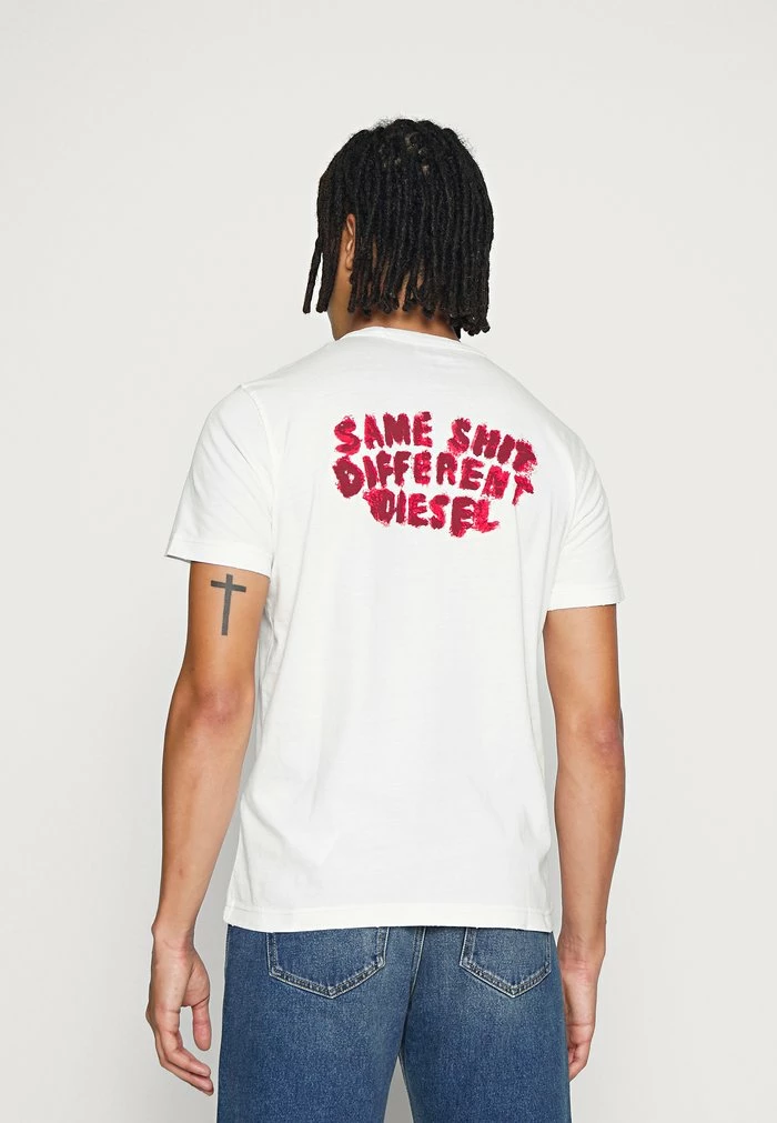 Diesel DIEGOR UNISEX - Print T-shirt - White 3 Diesel DIEGOR UNISEX - Print T-shirt - White - Image 3