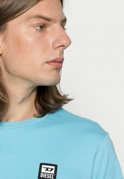 Diesel DIEGOS - Basic T-shirt - Blue -Diesel shop e32f020581124289a27a5639d2ec26a7