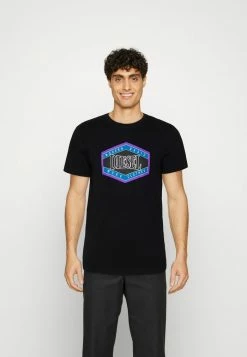 Diesel T-DIEGOR-E14 UNISEX - Print T-shirt - Black