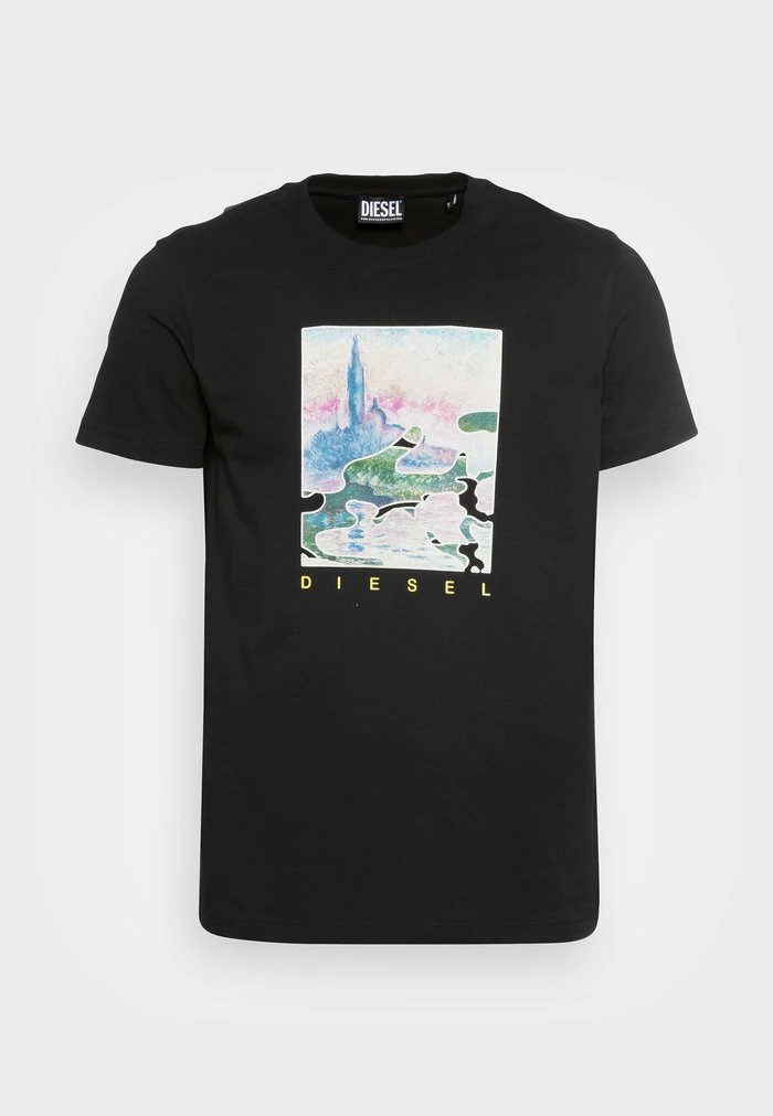 Diesel DIEGOR UNISEX - Print T-shirt - Black 4 Diesel DIEGOR UNISEX - Print T-shirt - Black - Image 4