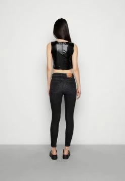 Diesel SLANDY HIGH LIBRARY - Jeans Skinny Fit - Black/gray -Diesel shop e830c89973d545b5addae65799691ed1