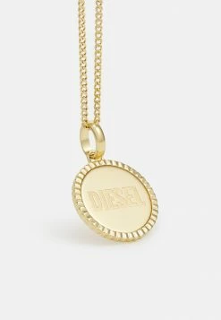 Diesel SINGLE PENDANT UNISEX - Necklace - Gold-coloured -Diesel shop e86a2c9829e04ac3b774112c493f32d0