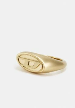 Diesel D-LOGO - Ring - Brushed Gold-coloured -Diesel shop e9b8cd5736824244afe31f216004dacf