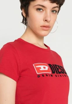 Diesel Print T-shirt - Red -Diesel shop e9bf42070f9f4d58a78c271df9adabec