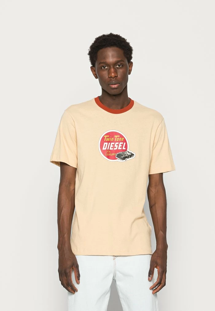 Diesel JUST - Print T-shirt - Light Beige 1 Diesel JUST - Print T-shirt - Light Beige