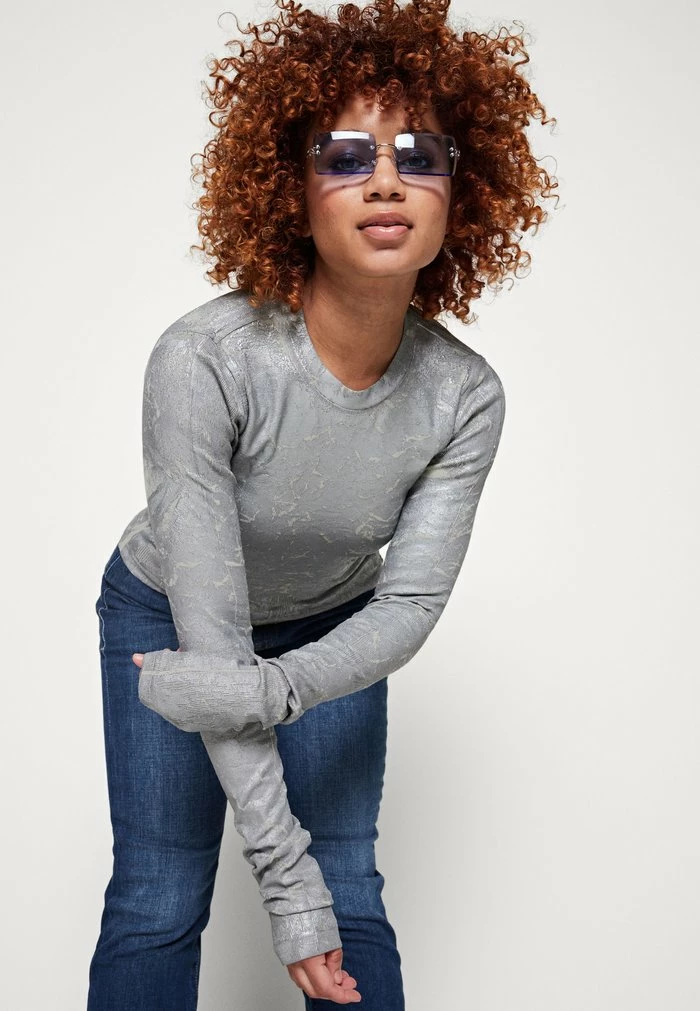 Diesel T-SALLY - Long Sleeved Top - White/gray 4 Diesel T-SALLY - Long Sleeved Top - White/gray - Image 4
