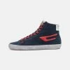 Diesel S-LEROJI MID X UNISEX - High-top Trainers - Insignia Blue/red Alert