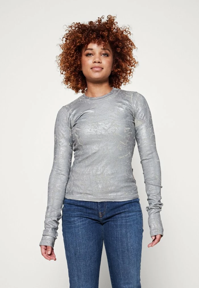 Diesel T-SALLY - Long Sleeved Top - White/gray 3 Diesel T-SALLY - Long Sleeved Top - White/gray - Image 3