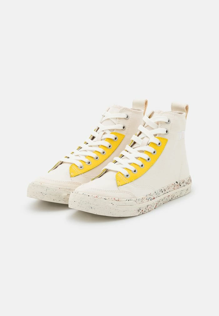 Diesel S-ATHOS MID - High-top Trainers - White/yellow 3 Diesel S-ATHOS MID - High-top Trainers - White/yellow - Image 3